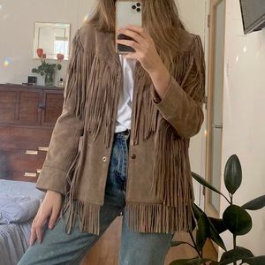 Vintage Suede Fringe Jacket